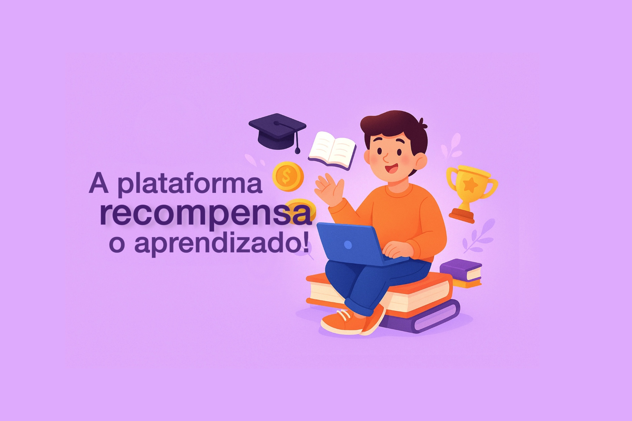 A plataforma recompensa o aprendizado